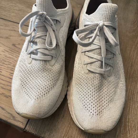 Nike Gray and Cream Athletic Shoes with React Foam - Picture 2 of 3